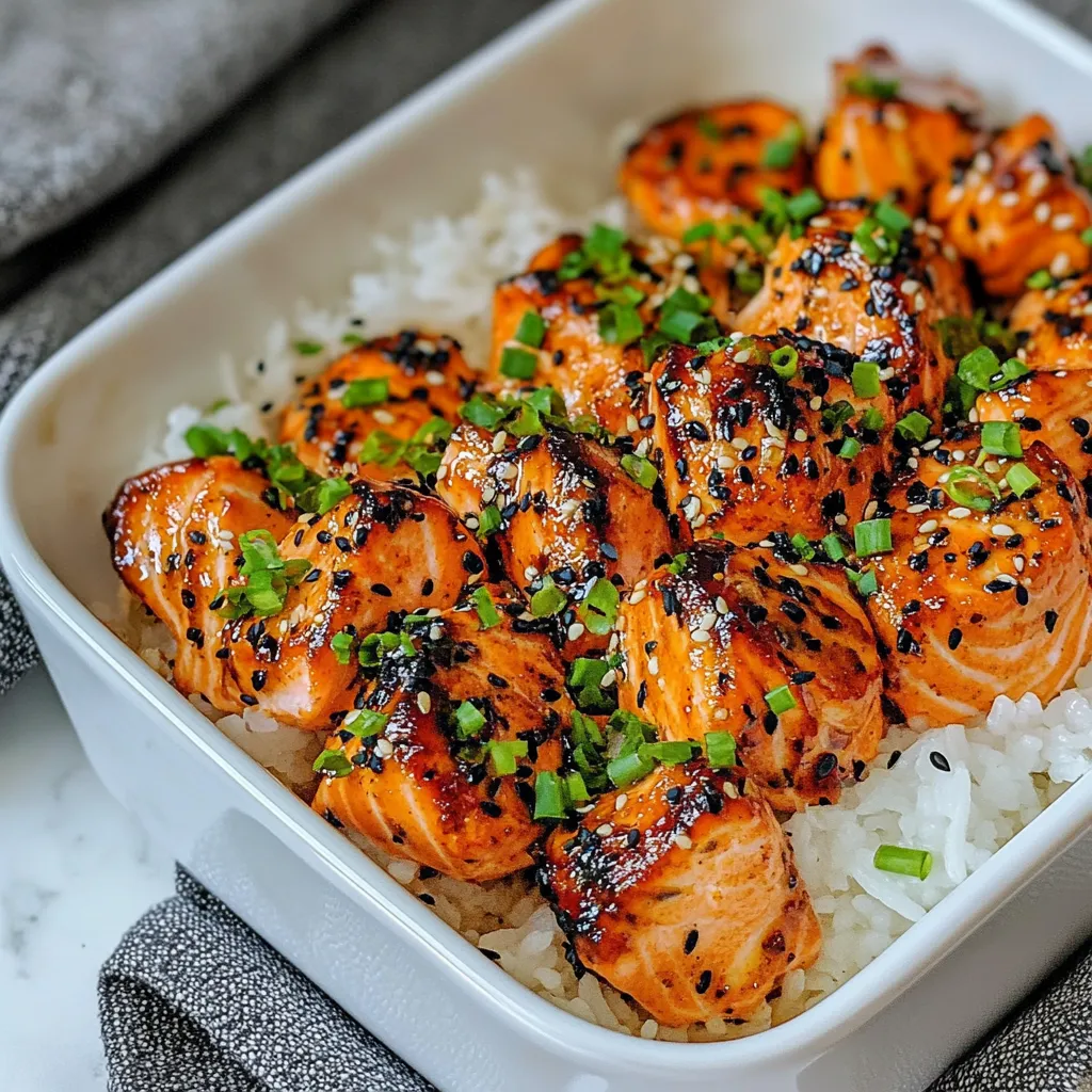 Teriyaki Salmon Bites