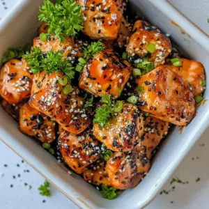 Teriyaki Salmon Bites