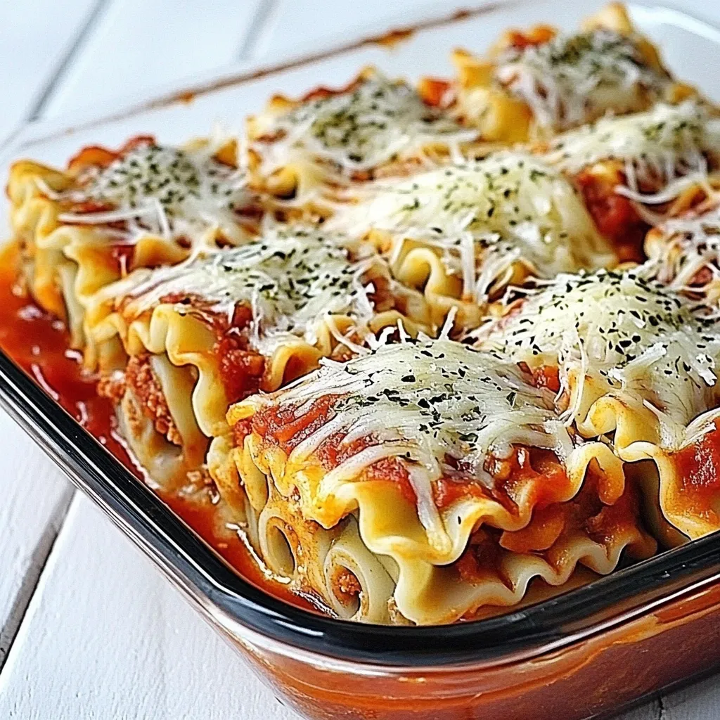 Three Cheese Lasagna Roll Ups