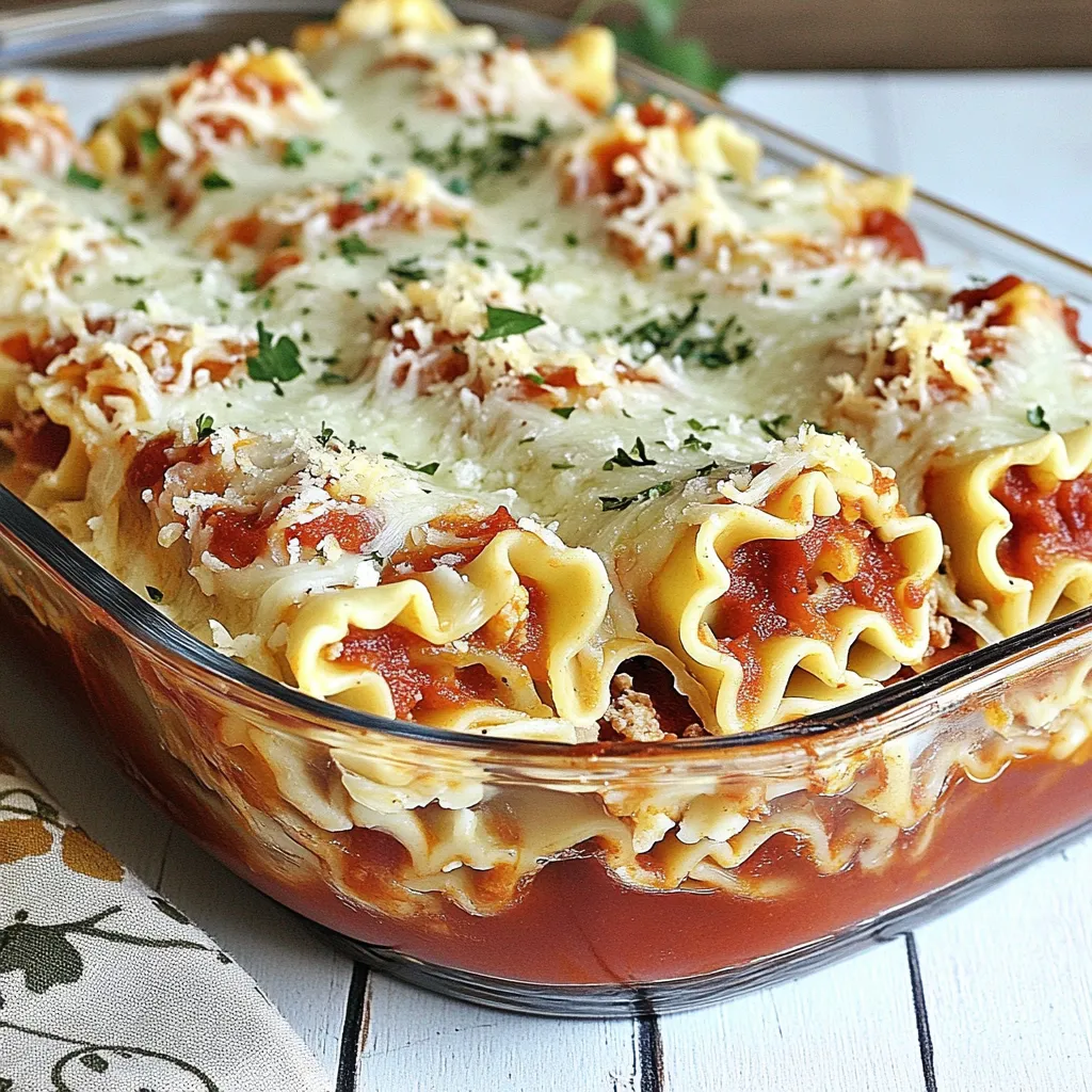 Three Cheese Lasagna Roll Ups