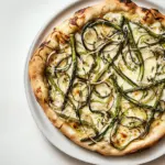 Three Cheese Shaved Asparagus Pizza