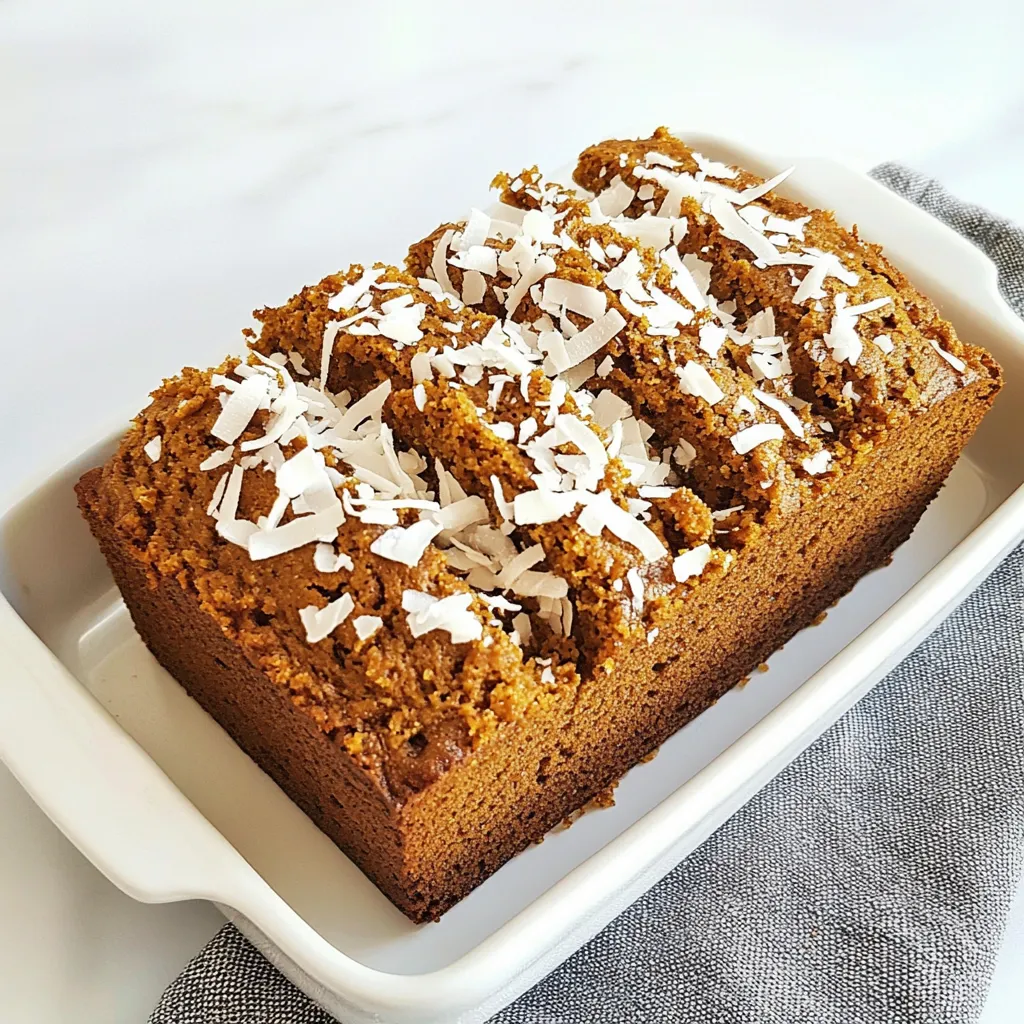 Toasted Coconut Pumpkin Bread