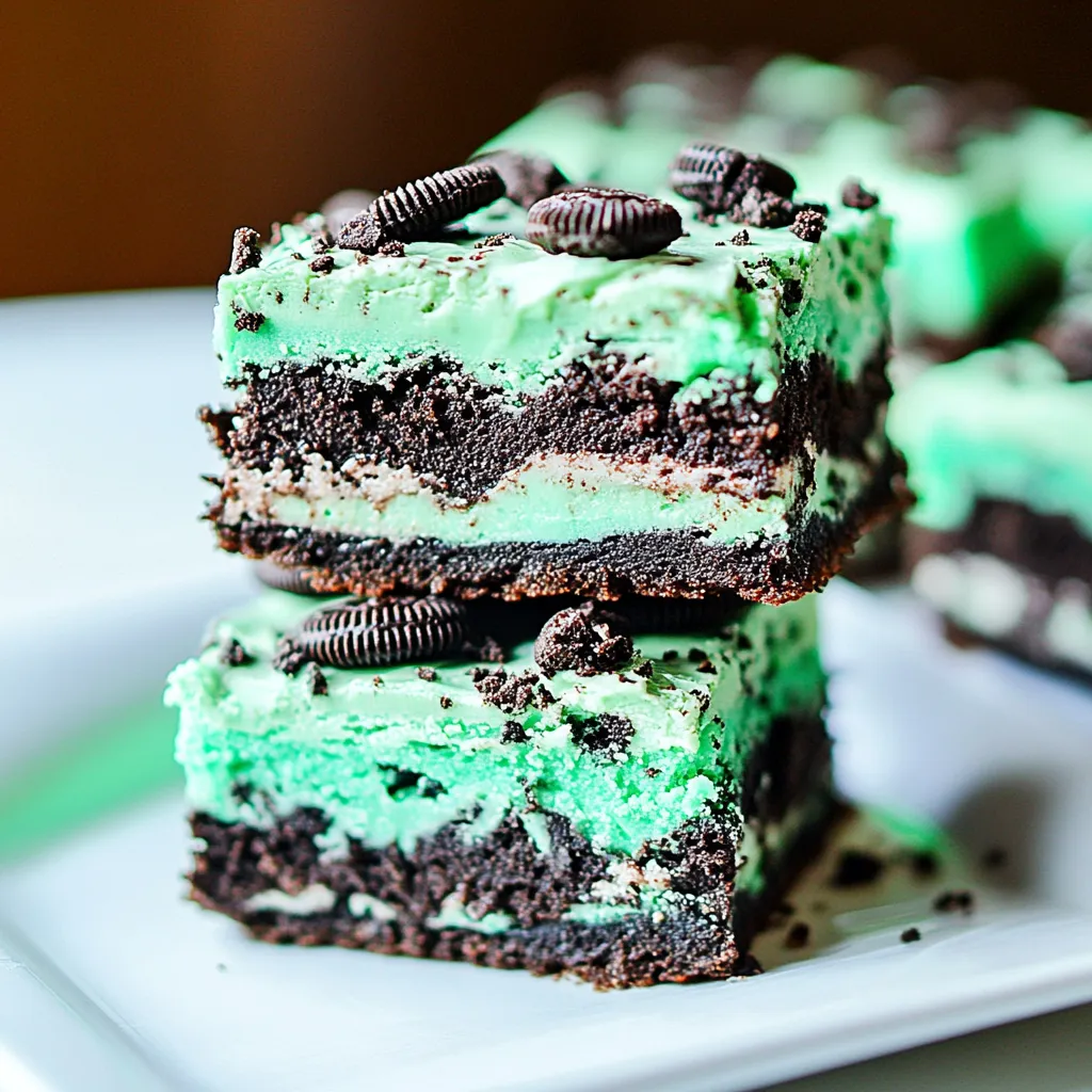 Triple Layer Fudgy Mint Oreo Brownies