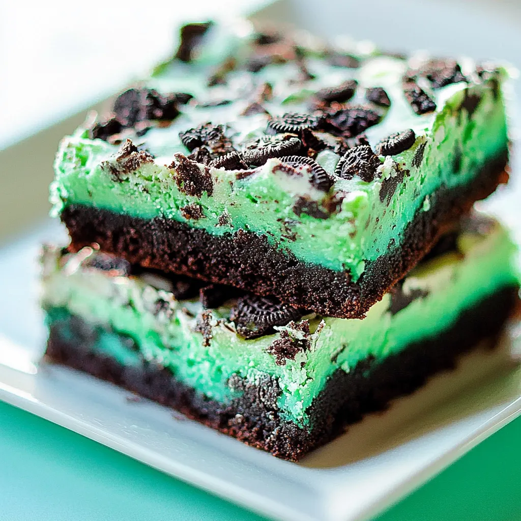 Triple Layer Fudgy Mint Oreo Brownies