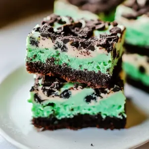 Triple Layer Fudgy Mint Oreo Brownies