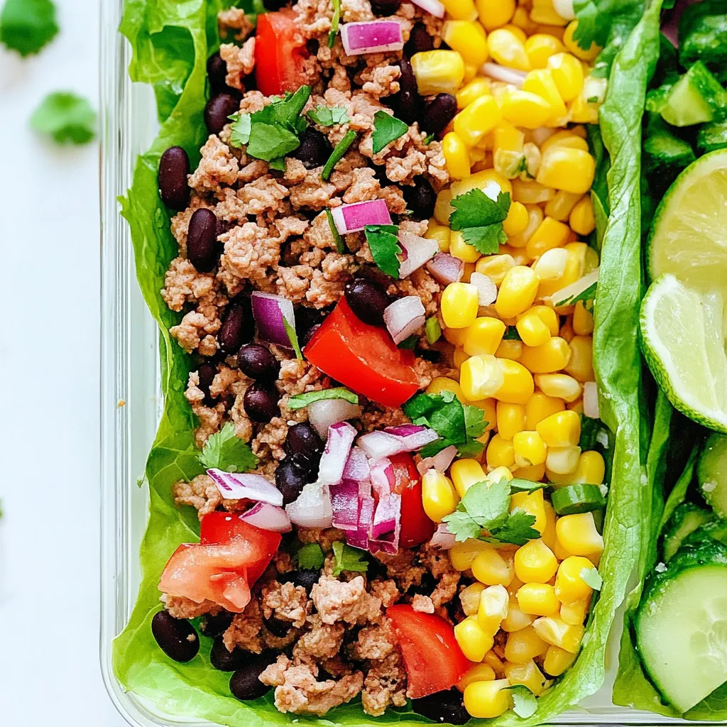 Turkey Taco Lettuce Wraps
