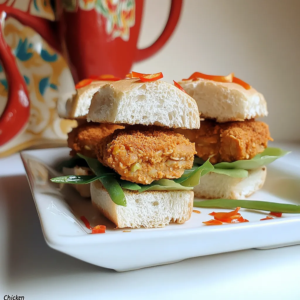 Vegetarian Chicken Sandwich Bites
