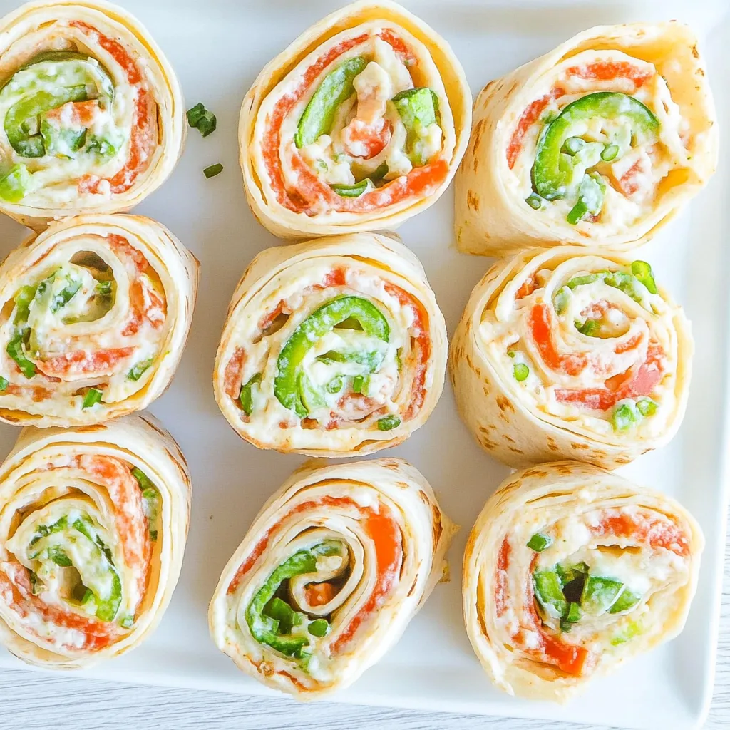 Veggie Pinwheel Tortilla Rollups