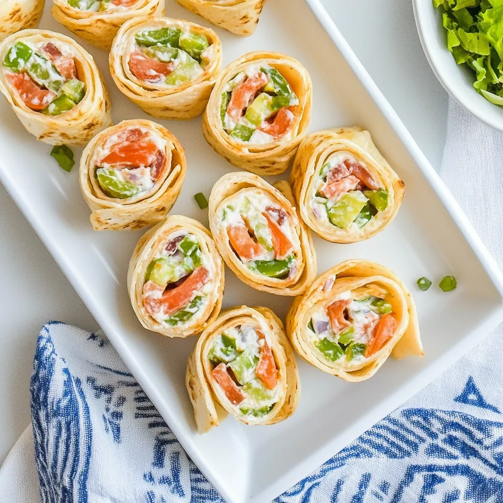 Veggie Pinwheel Tortilla Rollups