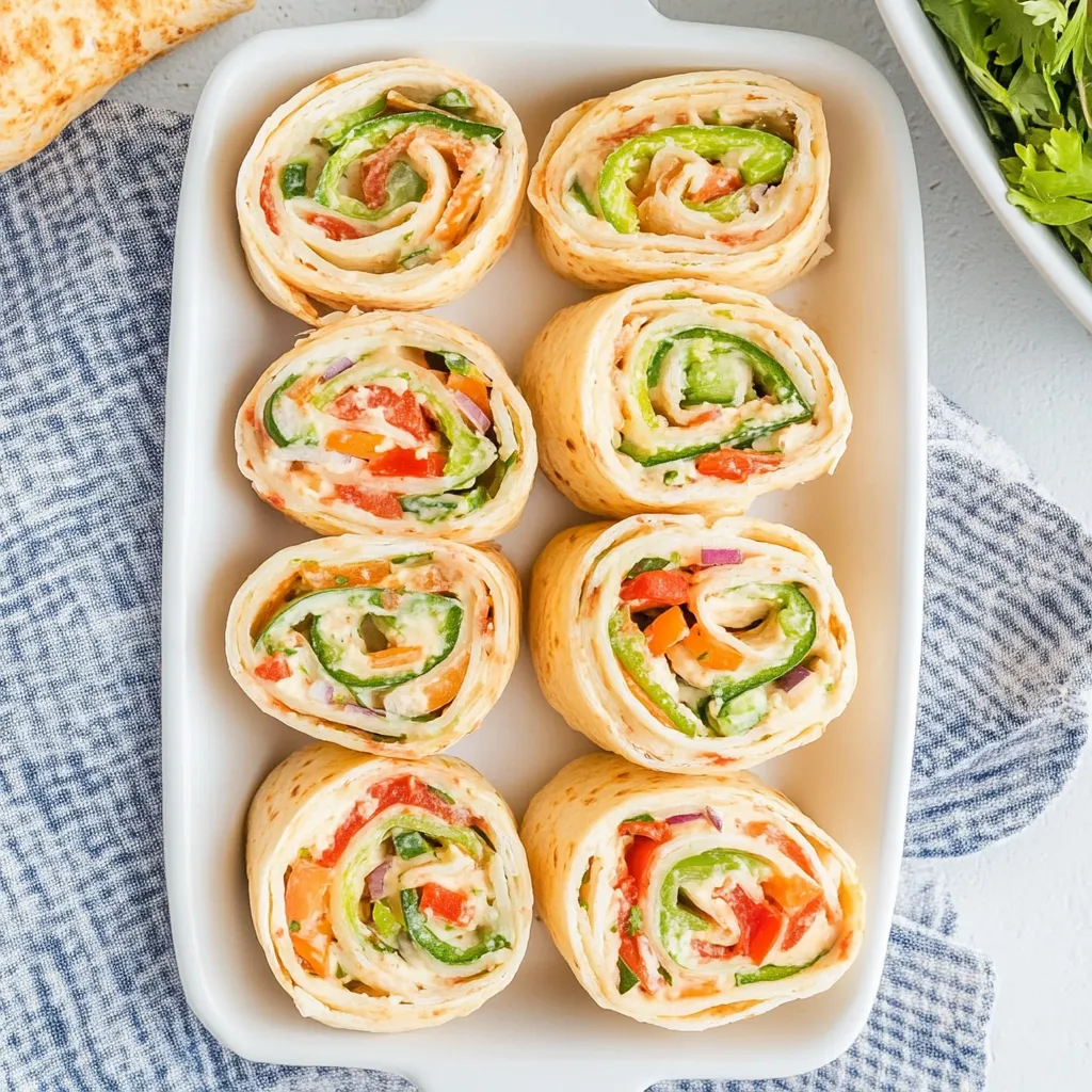 Veggie Pinwheel Tortilla Rollups
