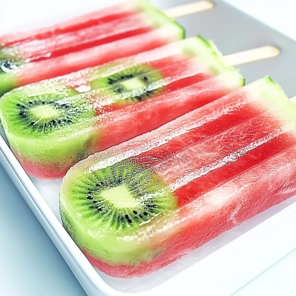 Watermelon and Kiwi Pops