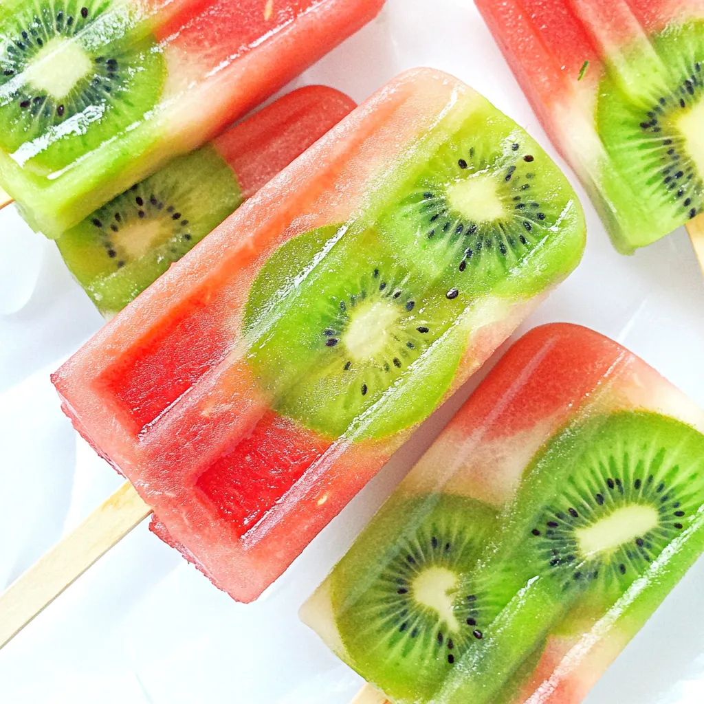 Watermelon and Kiwi Pops