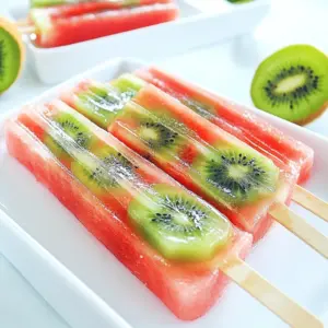 Watermelon and Kiwi Pops