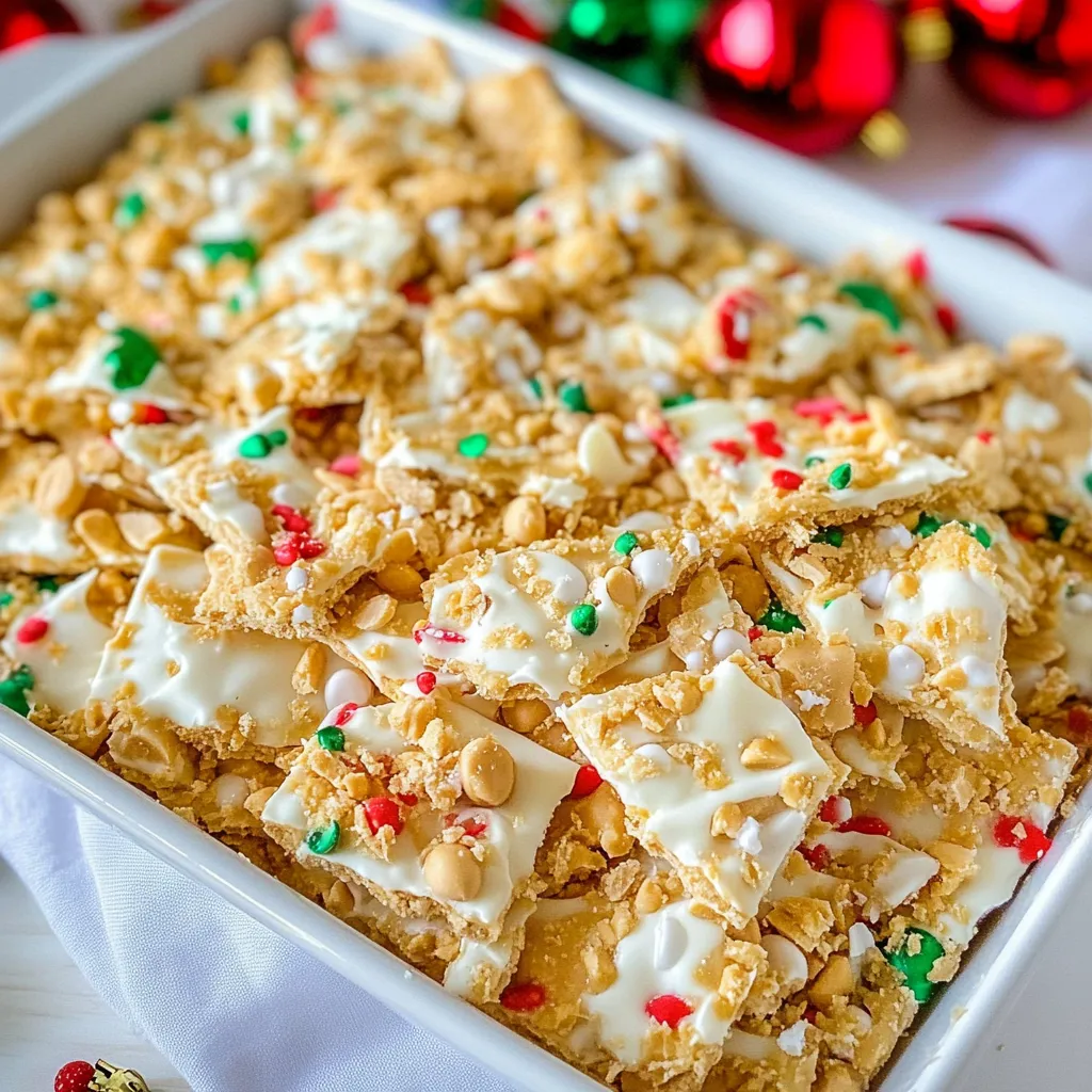White Chocolate Peanut Butter Christmas Crack