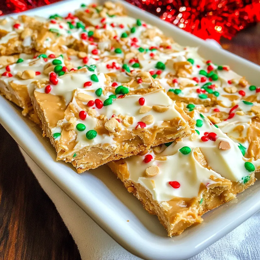 White Chocolate Peanut Butter Christmas Crack