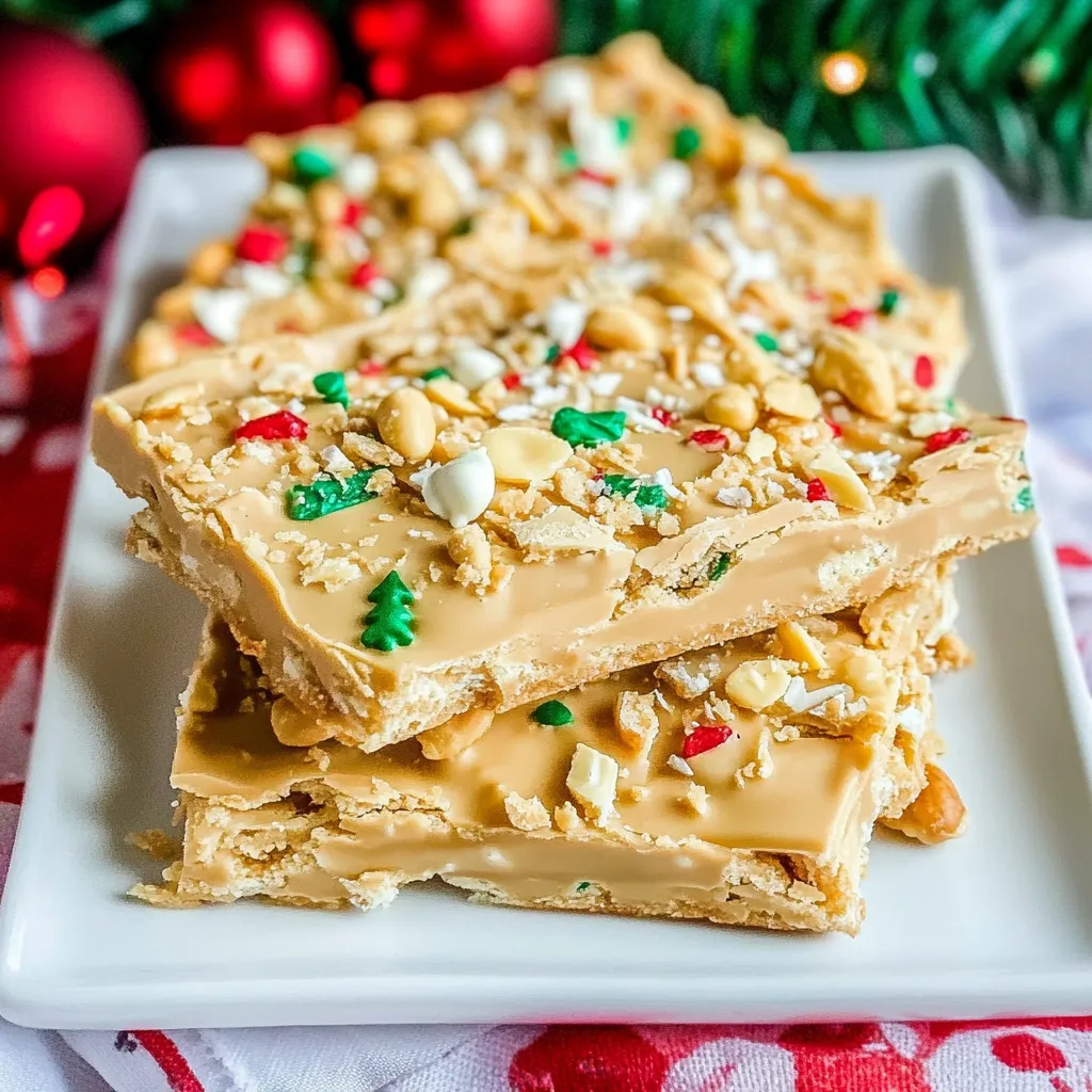 White Chocolate Peanut Butter Christmas Crack