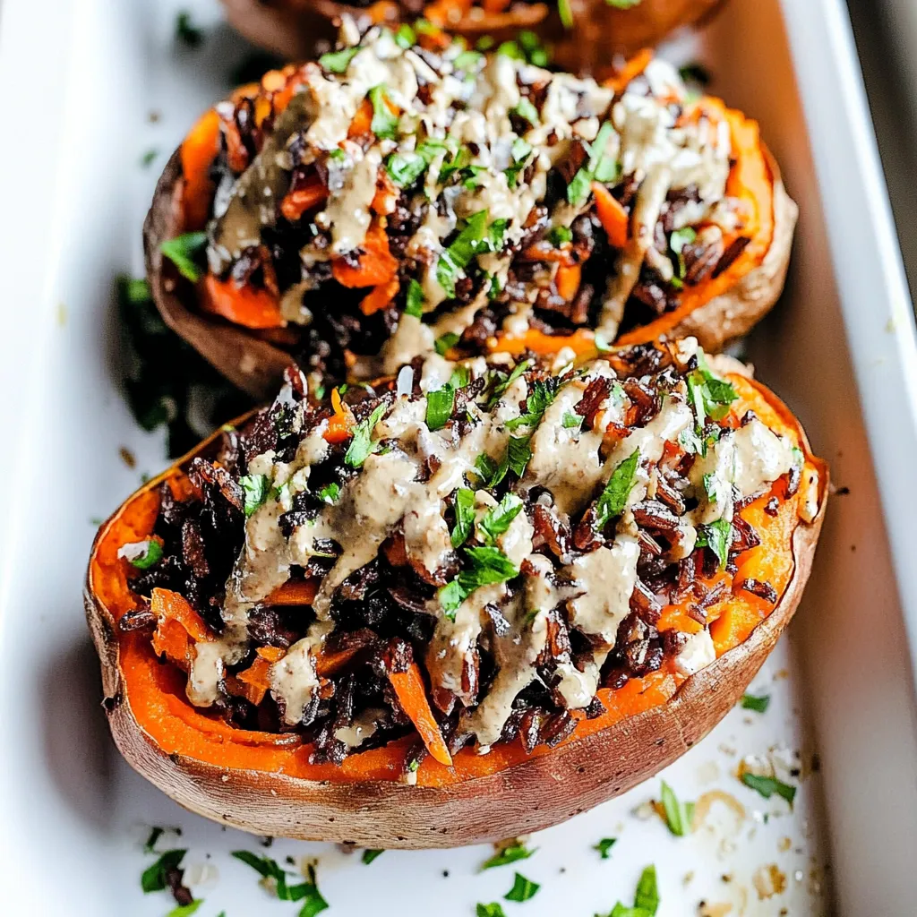 Wild Rice Stuffed Sweet Potatoes